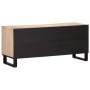 Solid white mango wood TV stand 105x34x46 cm by , CD and DVD storage - Ref: Foro24-377439, Price: 120,53 €, Discount: %