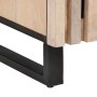 Solid white mango wood TV stand 105x34x46 cm by , CD and DVD storage - Ref: Foro24-377439, Price: 120,53 €, Discount: %