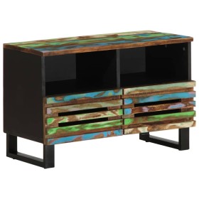 Mueble de TV madera maciza de acacia 70x34x46 cm de , Almacenamiento para CD y DVD - Ref: Foro24-377445, Precio: 120,99 €, De...