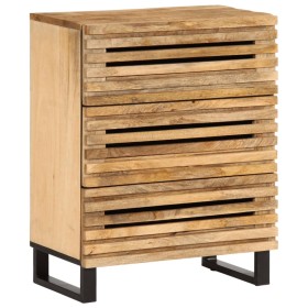 Solid rough mango wood sideboard 60x34x75 cm by , Lockers and storage cabinets - Ref: Foro24-377451, Price: 153,98 €, Discoun...