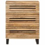 Massiver Mangoholz-Sideboard mit rauer Oberfläche 60x34x75 cm. von , Schließfächer und Lagerschränke - Ref: Foro24-377451, Pr...