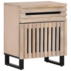 Massivholz-Nachttisch aus weißem Mangoholz 50x34x60 cm von , Nachttische - Ref: Foro24-377479, Preis: 102,99 €, Rabatt: %