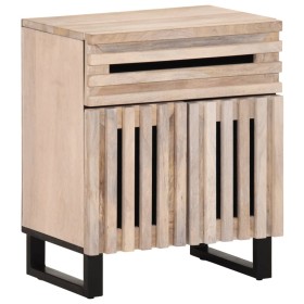 Massiver Nachttisch aus grobem Mangoholz 50x34x60 cm von , Nachttische - Ref: Foro24-377491, Preis: 105,99 €, Rabatt: %