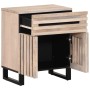 Massiver Nachttisch aus grobem Mangoholz 50x34x60 cm von , Nachttische - Ref: Foro24-377491, Preis: 98,87 €, Rabatt: %