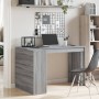 Office desk made of gray engineered wood, measuring 123.5x73.5x75 cm. by , Desks - Ref: Foro24-847987, Price: 105,19 €, Disco...