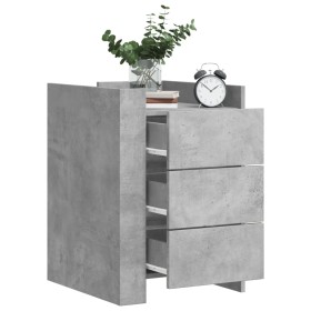 Mesita de noche madera de ingeniería gris hormigón 45x50x65 cm de , Mesitas de noche - Ref: Foro24-848307, Precio: 105,99 €, ...