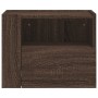 Wall-mounted bedside tables 2 units brown oak color 45x30x35 cm by , Nightstands - Ref: Foro24-848324, Price: 87,82 €, Discou...