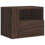 Wall-mounted bedside tables 2 units brown oak color 45x30x35 cm by , Nightstands - Ref: Foro24-848324, Price: 87,82 €, Discou...