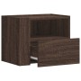 Wall-mounted bedside tables 2 units brown oak color 45x30x35 cm by , Nightstands - Ref: Foro24-848324, Price: 87,82 €, Discou...