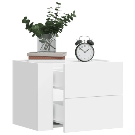 Wall-mounted bedside tables, set of 2, white, 45x30x35 cm by , Nightstands - Ref: Foro24-848326, Price: 105,32 €, Discount: %