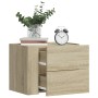 Wall-mounted bedside tables 2 units Sonoma oak 45x30x35 cm by , Nightstands - Ref: Foro24-848330, Price: 92,23 €, Discount: %