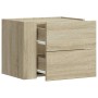 Wall-mounted bedside tables 2 units Sonoma oak 45x30x35 cm by , Nightstands - Ref: Foro24-848330, Price: 92,23 €, Discount: %