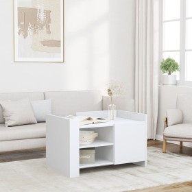 White engineered wood coffee table 80x50x50 cm by , Coffee table - Ref: Foro24-848353, Price: 89,19 €, Discount: %