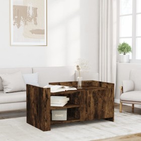 Engineered wood smoked oak coffee table 100x50x50 cm by , Coffee table - Ref: Foro24-848364, Price: 112,99 €, Discount: %