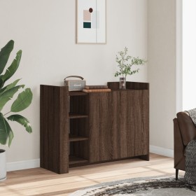 Engineered wood brown oak sideboard 100x35x75 cm by , Sideboards - Ref: Foro24-848415, Price: 111,99 €, Discount: %