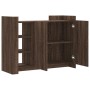 Aparador de madera de ingeniería marrón roble 100x35x75 cm de , Aparadores - Ref: Foro24-848415, Precio: 111,79 €, Descuento: %