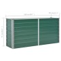 Green galvanized steel garden bed 160x40x77 cm by vidaXL, Pots and planters - Ref: Foro24-44849, Price: 73,13 €, Discount: %