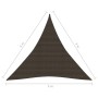 Toldo de vela marrón HDPE 160 g/m² 3x3x3 m de vidaXL, Sombrillas - Ref: Foro24-311802, Precio: 25,49 €, Descuento: %