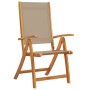 Folding garden chairs 4 pcs solid acacia wood textilene by , Garden chairs - Ref: Foro24-3279244, Price: 324,62 €, Discount: %