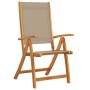 Folding garden chairs 8 pcs solid acacia wood textilene by , Garden chairs - Ref: Foro24-3279246, Price: 645,89 €, Discount: %