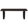 Wall-mounted steel and solid oak wood sink shelf by , bathroom vanities - Ref: Foro24-3302619, Price: 76,99 €, Discount: %