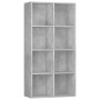 Estantería/Aparador madera contrachapada gris 66x30x130 cm de vidaXL, Librerías y estanterías - Ref: Foro24-800157, Precio: 8...