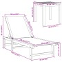 2 Sonnenliegen mit massiver Akazienholz-Tisch und cremefarbenem Textilene. von , Liegen - Ref: Foro24-3279252, Preis: 351,19 ...