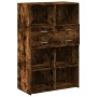 Aparador de madera de ingeniería roble ahumado 80x42,5x124 cm de , Aparadores - Ref: Foro24-3281389, Precio: 154,48 €, Descue...