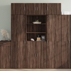 Aparador alto madera de ingeniería marrón roble 70x42,5x185 cm de , Aparadores - Ref: Foro24-3281377, Precio: 175,09 €, Descu...