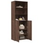 Aparador alto madera de ingeniería marrón roble 70x42,5x185 cm de , Aparadores - Ref: Foro24-3281377, Precio: 175,09 €, Descu...