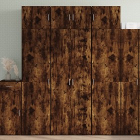 Tall smoked oak engineered wood sideboard 70x42.5x185 cm by , Sideboards - Ref: Foro24-3281431, Price: 186,99 €, Discount: %