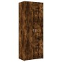 Aparador alto madera de ingeniería roble ahumado 70x42,5x185 cm de , Aparadores - Ref: Foro24-3281431, Precio: 186,47 €, Desc...