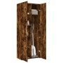 Aparador alto madera de ingeniería roble ahumado 70x42,5x185 cm de , Aparadores - Ref: Foro24-3281431, Precio: 186,47 €, Desc...