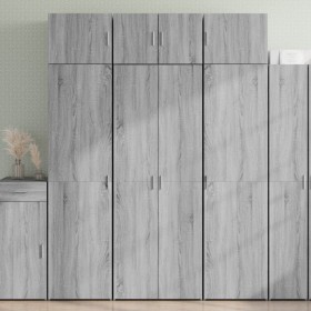 Tall Sonoma gray engineered wood sideboard 70x42.5x185 cm by , Sideboards - Ref: Foro24-3281425, Price: 174,09 €, Discount: %