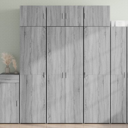 Aparador alto madera de ingeniería gris Sonoma 70x42,5x185 cm de , Aparadores - Ref: Foro24-3281425, Precio: 173,89 €, Descue...