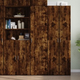 Aparador de madera de ingeniería roble ahumado 45x42,5x185 cm de , Aparadores - Ref: Foro24-3281410, Precio: 149,99 €, Descue...