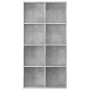 Estantería/Aparador madera contrachapada gris 66x30x130 cm de vidaXL, Librerías y estanterías - Ref: Foro24-800157, Precio: 8...