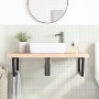 Wall-mounted sink shelf made of steel and solid beech wood by , bathroom vanities - Ref: Foro24-3302523, Price: 142,97 €, Dis...