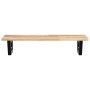 Wall-mounted sink shelf made of steel and solid acacia wood by , bathroom vanities - Ref: Foro24-3302667, Price: 63,92 €, Dis...