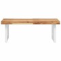 Wall-mounted sink shelf made of steel and solid acacia wood by , bathroom vanities - Ref: Foro24-3302940, Price: 141,12 €, Di...