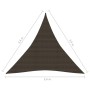 Toldo de vela marrón HDPE 160 g/m² 3,6x3,6x3,6 m de vidaXL, Sombrillas - Ref: Foro24-311803, Precio: 29,11 €, Descuento: %