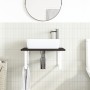 Wandwaschtischregal aus Stahl und massiver Eiche von , Badezimmerwaschtische - Ref: Foro24-3302652, Preis: 71,39 €, Rabatt: %