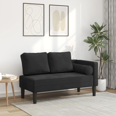 Sofá diván con cojines terciopelo negro de , Divanes - Ref: Foro24-4007576, Precio: 169,94 €, Descuento: %