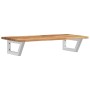 Wall-mounted sink shelf made of steel and solid acacia wood by , bathroom vanities - Ref: Foro24-3302715, Price: 64,77 €, Dis...