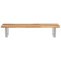 Wall-mounted sink shelf made of steel and solid acacia wood by , bathroom vanities - Ref: Foro24-3302715, Price: 64,77 €, Dis...