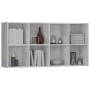 Estantería/Aparador madera contrachapada gris 66x30x130 cm de vidaXL, Librerías y estanterías - Ref: Foro24-800157, Precio: 8...