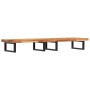 Wall-mounted sink shelf made of steel and solid acacia wood by , bathroom vanities - Ref: Foro24-3302757, Price: 169,51 €, Di...