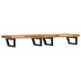 Wall-mounted sink shelf made of steel and solid acacia wood by , bathroom vanities - Ref: Foro24-3302755, Price: 161,80 €, Di...