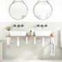 Wall-mounted sink shelf made of steel and solid acacia wood by , bathroom vanities - Ref: Foro24-3302788, Price: 115,99 €, Di...