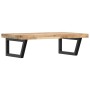 Wall-mounted sink shelf made of steel and solid acacia wood by , bathroom vanities - Ref: Foro24-3302811, Price: 123,23 €, Di...